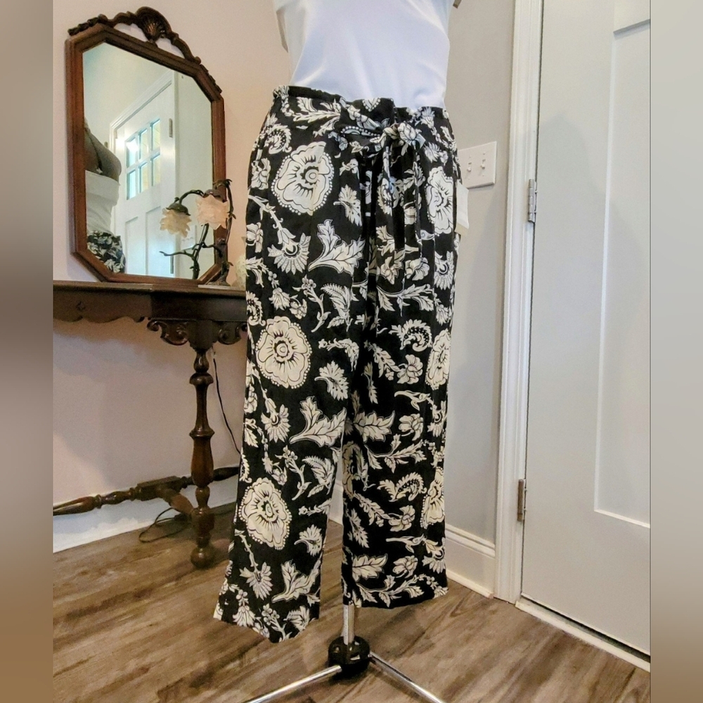NWT 3X Calligraphie Linen Pants - Picture 2 of 7